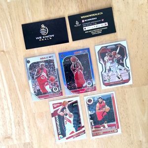 5 Toronto Raptors Panini Assorted Trading Cards